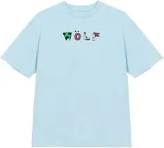 Tyler, The Creator Men's Wolf Tee Shirt Blue